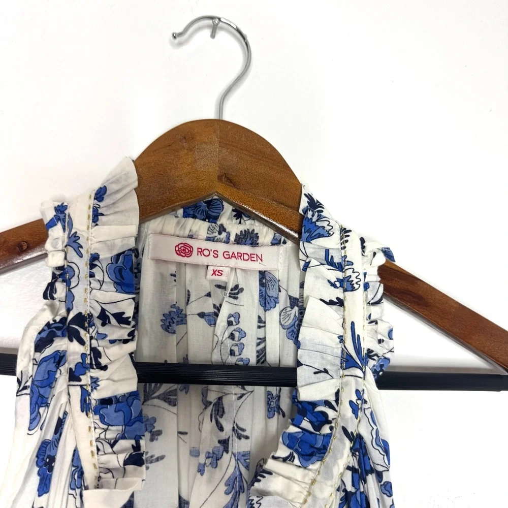 Ro's Garden Provence Blue‎ Sofia Maxi Dress